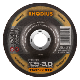 Rhodius FTK38 125x3,0x22,23 Řezný kotouč Bal. 25