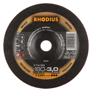 Rhodius FTK38 180x3,0x22,23 Řezný kotouč Bal. 25