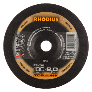 Rhodius FTK38 180x2,0x22,23 Řezný kotouč Bal. 25