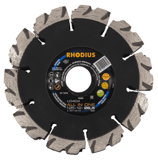 Rhodius LD404 ALL IN ONE 125x12,0x28,5x22,23 Diamantový frézovací kotouč Bal. 1