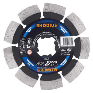 Rhodius LD40 X-lock 115x12,0x2,2x22,23 Diamantový kotouč Bal. 1