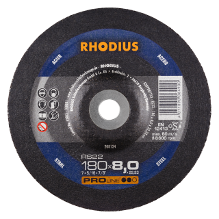 Rhodius RS22 180x8,0x22,23 Brusný kotouč Bal. 10