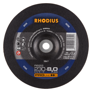 Rhodius RS22 230x8,0x22,23 Brusný kotouč Bal. 10
