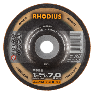 Rhodius RS28 125x7,0x22,23 Brusný kotouč Bal. 25