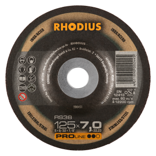 Rhodius RS38 125x7,0x22,23 Brusný kotouč Bal. 25
