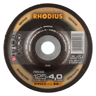 Rhodius RS38 125x4,0x22,23 Brusný kotouč Bal. 25