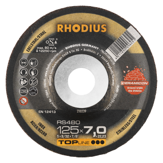 Rhodius RS480 125x7,0x22,23 Brusný kotouč Bal. 25