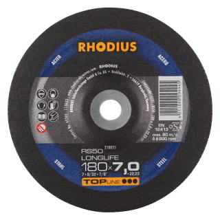 Rhodius RS50 LONGLIFE 180x7,0x22,23 Brusný kotouč Bal. 10