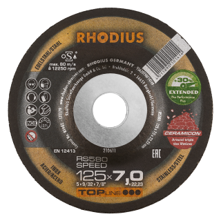 Rhodius RS580 Extended 125x7,0x22,23 Brusný kotouč Bal. 25