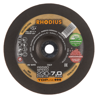 Rhodius RS580 Extended 230x7,0x22,23 Brusný kotouč Bal. 10