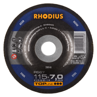 Rhodius RS67 115x7,0x22,23 Brusný kotouč Bal. 25