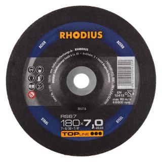 Rhodius RS67 180x7,0x22,23 Brusný kotouč Bal. 10