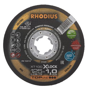 Rhodius XT100 Extended 125x1,0x22,23 Řezný kotouč Bal. 25