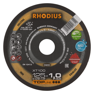 Rhodius XT100 Extended 125x1,0x22,23 Řezný kotouč Bal. 25