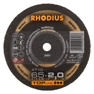 Rhodius XT10 Mini 65x2,0x6,00 Řezný kotouč Bal. 25