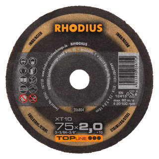 Rhodius XT10 Mini 75x2,0x10,00 Řezný kotouč Bal. 25