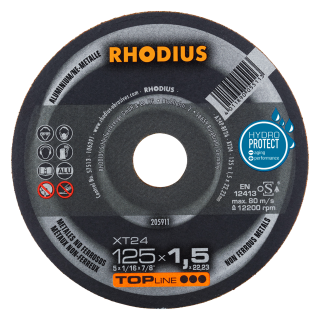 Rhodius XT24 125x1,5x22,23 Řezný kotouč Bal. 50