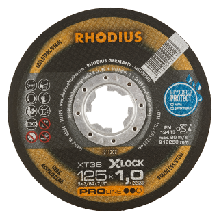 Rhodius XT38 X-lock 125x1,0x22,23 Řezný kotouč Bal. 25