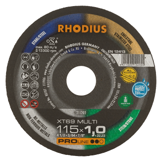 Rhodius XT69 Multi Box 115x1,0x22,23 Řezný kotouč Bal. 10
