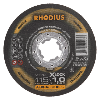 Rhodius XT70 115x1,0x22,23 Řezný kotouč Bal. 25
