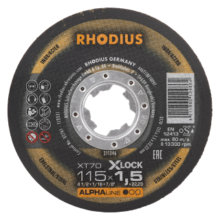 Rhodius XT70 115x1,5x22,23 Řezný kotouč Bal. 25