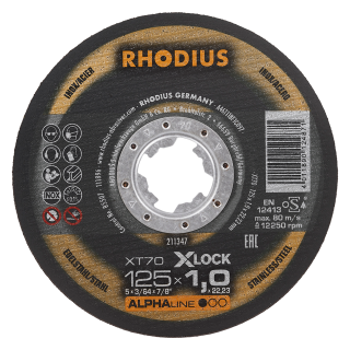 Rhodius XT70 125x1,0x22,23 Řezný kotouč Bal. 25