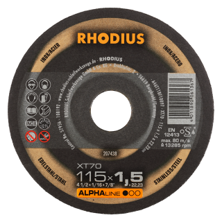 Rhodius XT70 115x1,0x22,23 Řezný kotouč Bal. 100