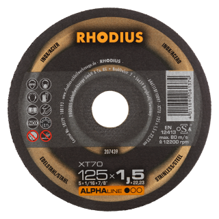 Rhodius XT70 125x1,5x22,23 Řezný kotouč Bal. 50