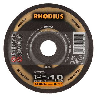Rhodius XT70 125x1,0x22,23 Řezný kotouč Bal. 50