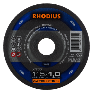 Rhodius XT77 115x1,0x22,23 Řezný kotouč Bal. 100