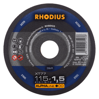 Rhodius XT77 115x1,5x22,23 Řezný kotouč Bal. 100