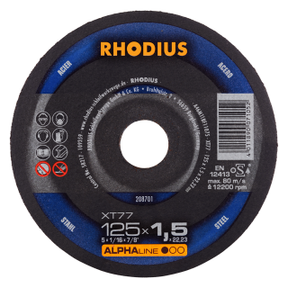Rhodius XT77 125x1,5x22,23 Řezný kotouč Bal. 100