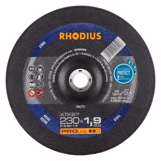 Rhodius XTK67 230x1,9x22,23 Řezný kotouč Bal. 25