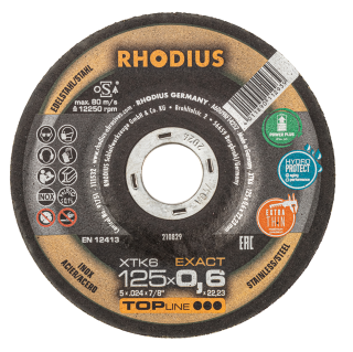 Rhodius XTK6 EXACT 125x0,6x22,23 Řezný kotouč Bal. 50