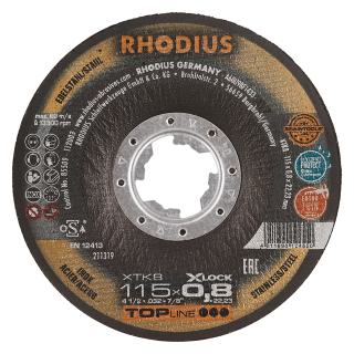 Rhodius XTK8 Exact X-lock 115 x 0,8 x 22,23 Řezný kotouč Bal. 25