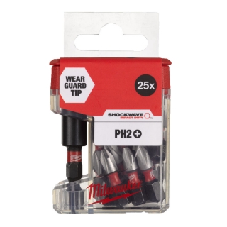Milwaukee PH2 25mm plus držák bitů - 26ks