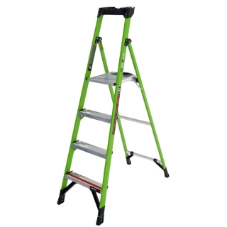 Little Giant - Mightylite 6 - velice lehký a stabilní schůdkový žebřík z nevodivého sklolaminátu Fiberglass