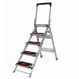 Little Giant - Safety Step 5 - profesionální schůdky s bezpečnostním madlem a protiskluzovou podložkou