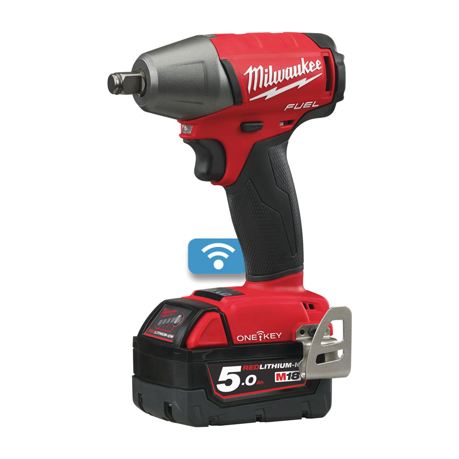 Milwaukee M18 ONEIWF 12-502X ONEKEY FUEL 1/2  Rázový utahovák, 300Nm, 2 x 5Ah, pojistný kroužek