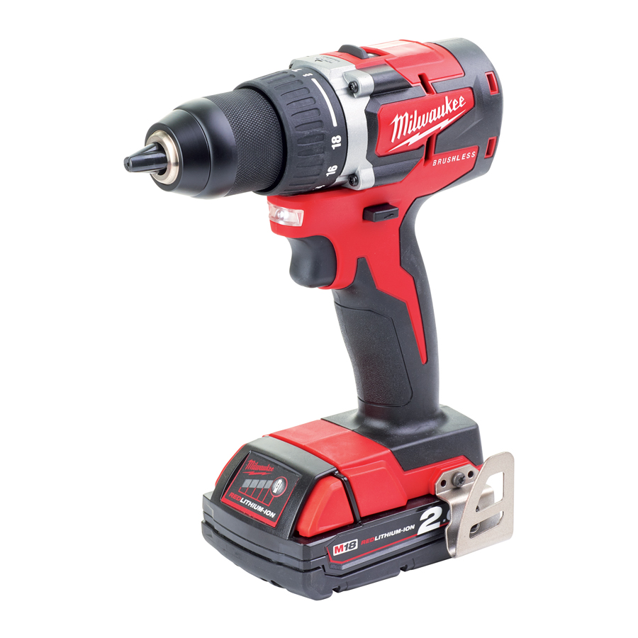 Milwaukee M18 CBLDD-202C KOMPAKTNÍ BEZUHLÍKOVÝ VRTACÍ ŠROUBOVÁK