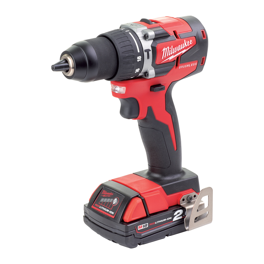 Milwaukee M18 CBLPD-202C KOMPAKTNÍ PŘÍKLEPOVÁ BEZUHLÍKOVÁ VRTAČKA